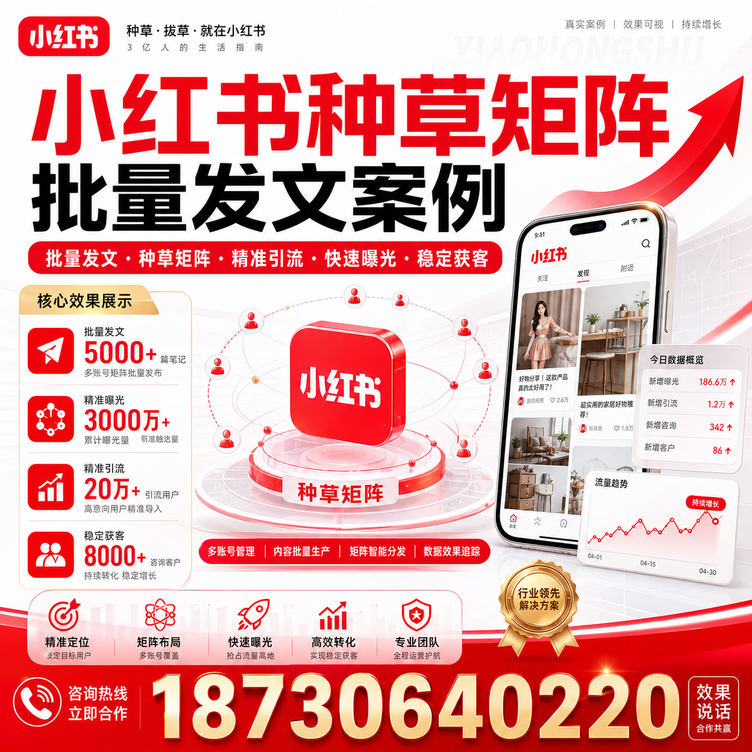 武汉小红书种草矩阵批量发文案例